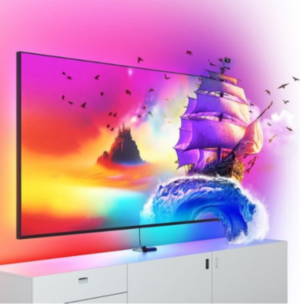 Screen Mirror 4D NANOLEAF + Tira LED TV 5.2 mts - Kit 