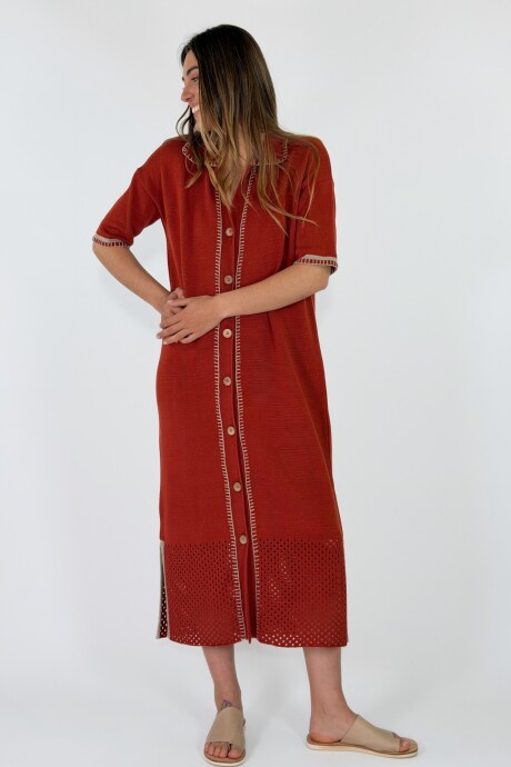 VESTIDO GRAVIOLA Ladrillo
