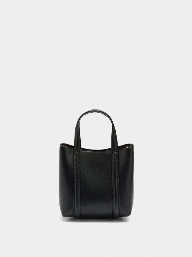 Bolso Tote Con Bandolera S negro