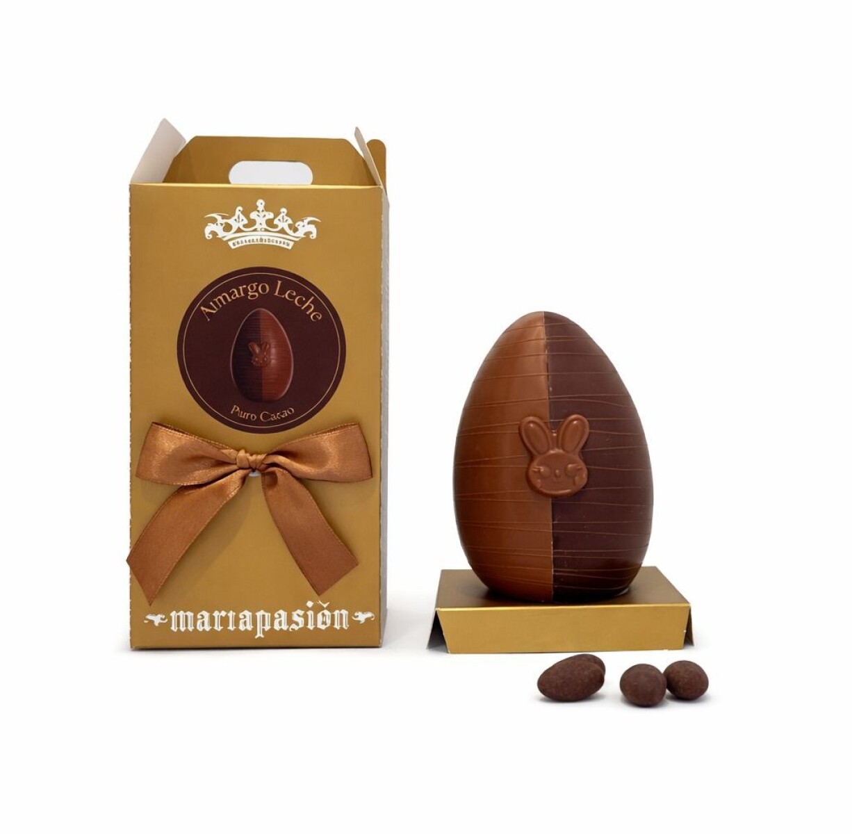 Huevo Pascua Mixto M Amargo 58% / Leche 37% 