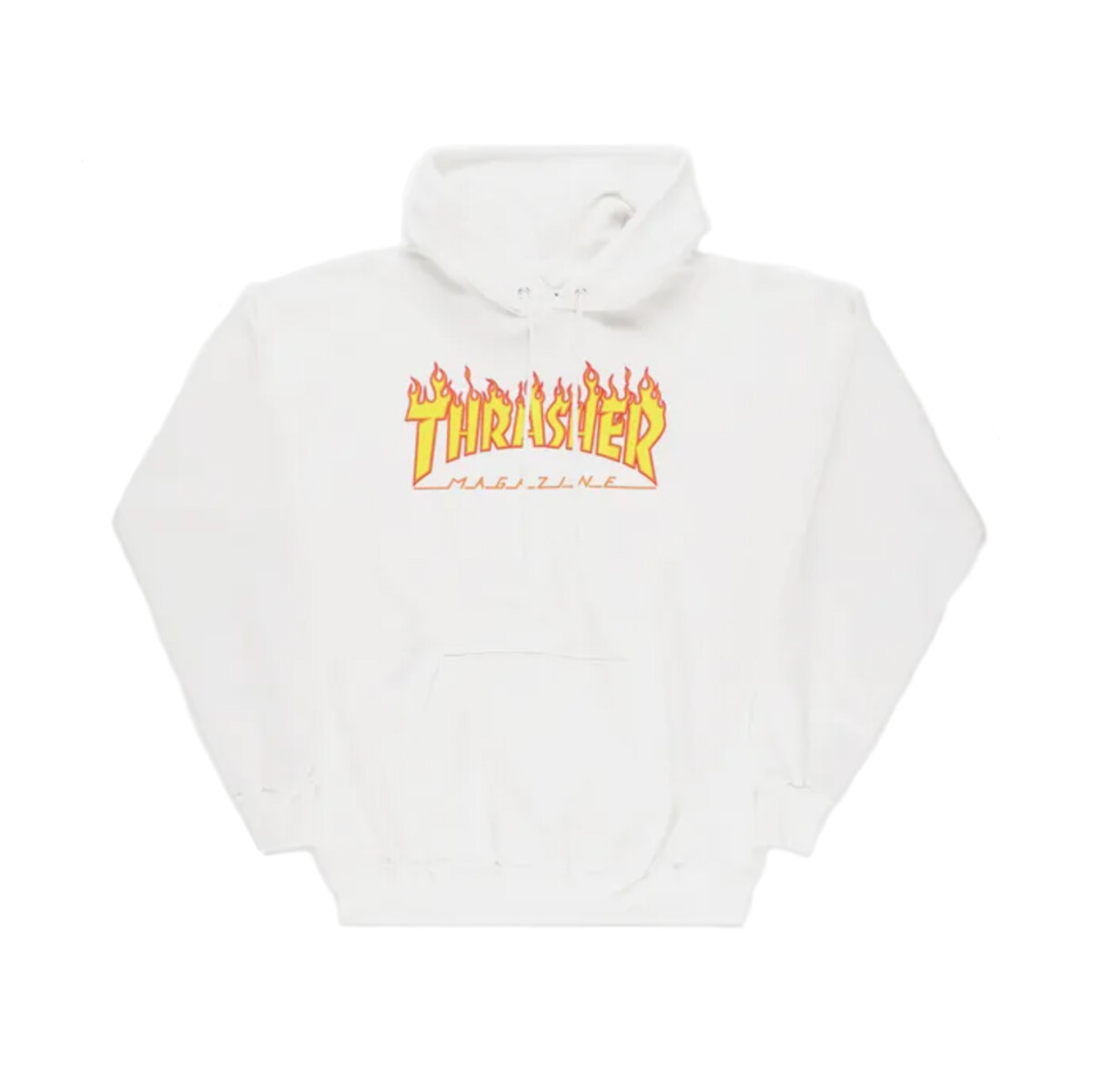 Canguro Thrasher Mujer Flame Logo - Blanco 