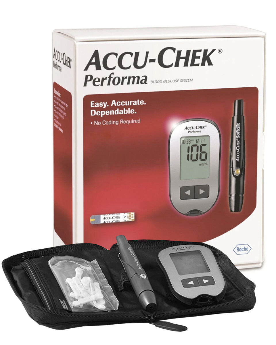 Medidor de glicemia Accu-Chek Performa Set + digitopunzor Softclix + 10 lancetas Roche 