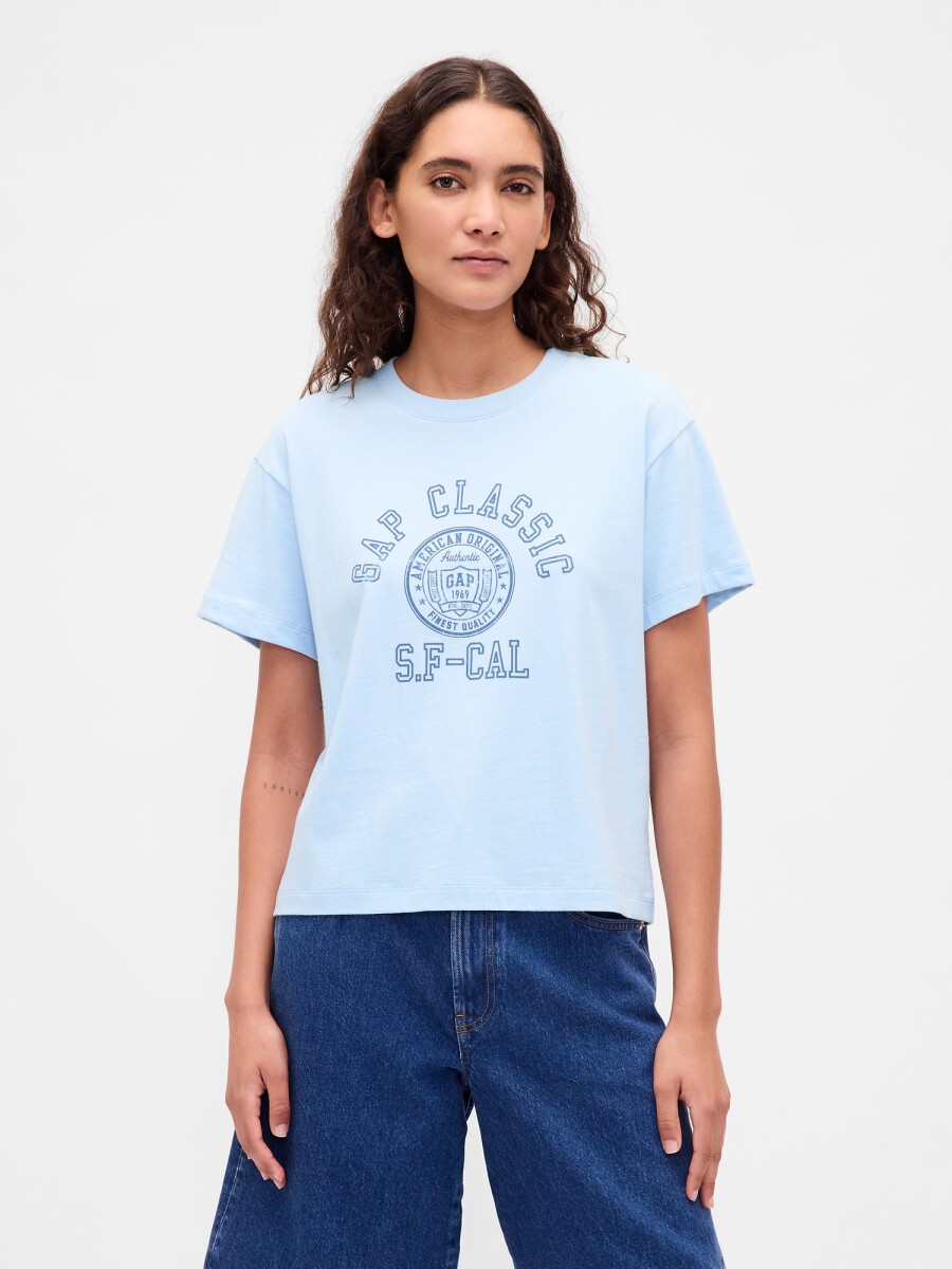 GRAPHICS - SS EDITOR TEE GAP CLASSIC - LIGHT BLUE SHADOW 