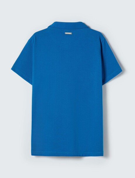 POLO BÁSICA DE NIÑO AZUL