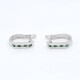 Caravanas En Oro 18K Blanco, Brillantes Y Esmeraldas Caravanas En Oro 18K Blanco, Brillantes Y Esmeraldas
