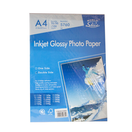 PAPEL FOTOGRAFICO NOBLE STEED A4.X 20HS 180GRS PAPEL FOTOGRAFICO NOBLE STEED A4.X 20HS 180GRS