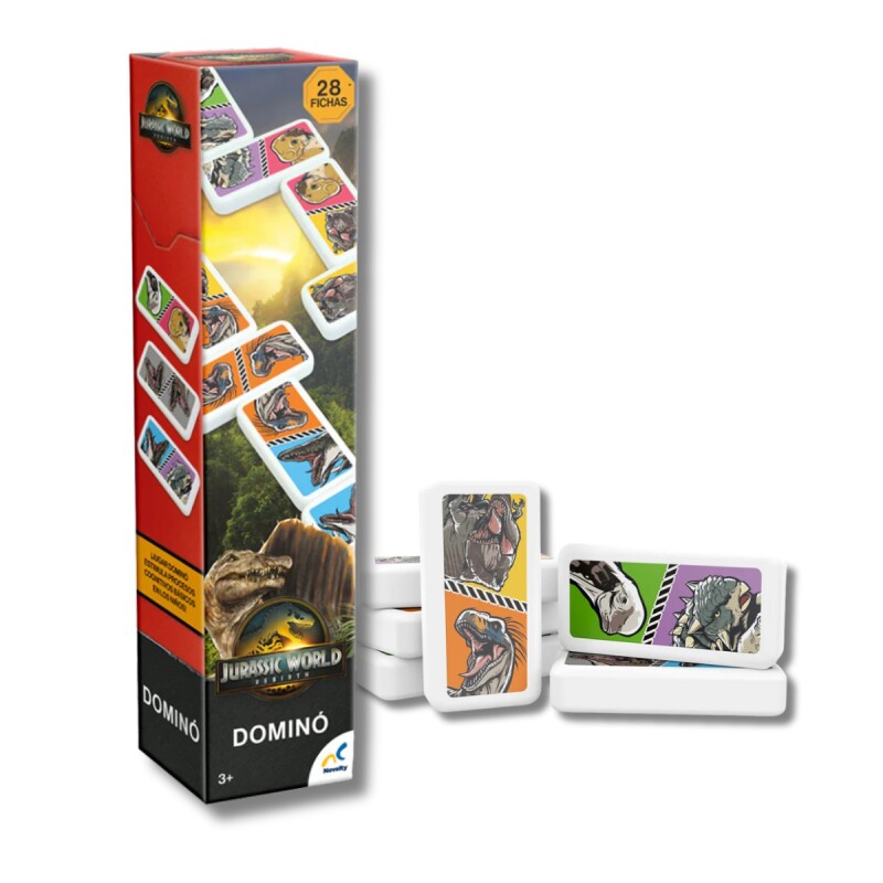 Dominó Mediano – Jurassic World 4 D DOMINÓ MEDIANO JURASSIC WORLD 4 D-4751F