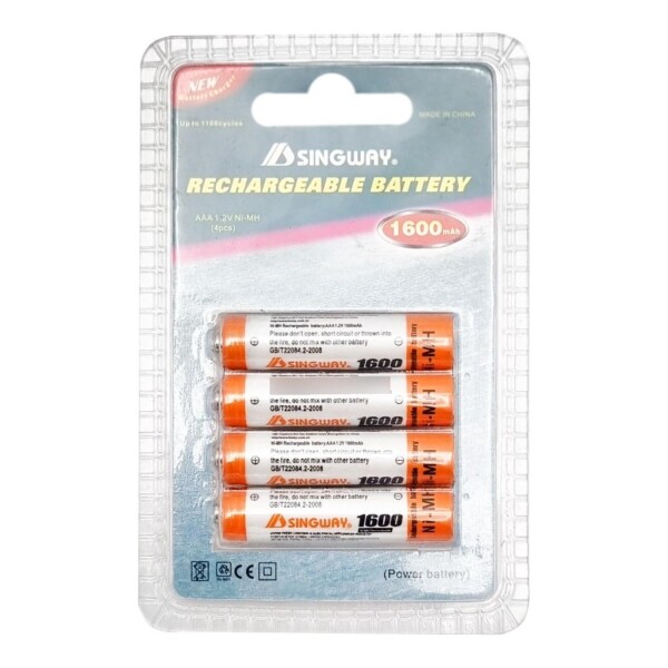 Pilas Alcalinas Recargables 1600 Mah X4 Aaa Aa Calidad Pilas Alcalinas Recargables 1600 Mah X4 Aaa Aa Calidad