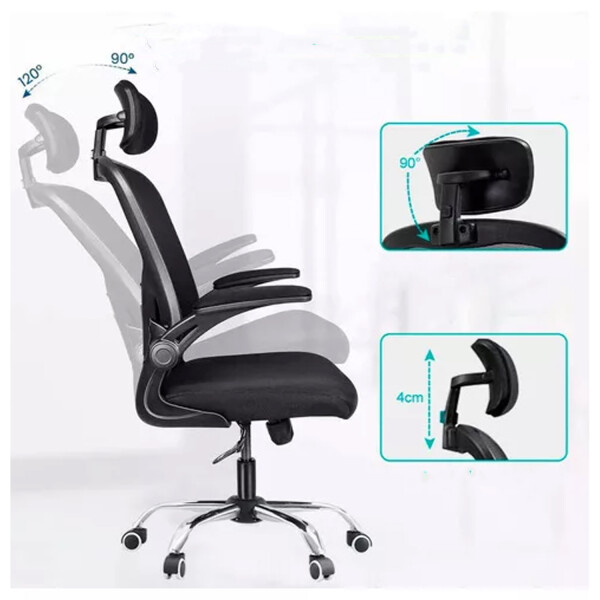 Silla De Escritorio Ergonómica Negra Con Tapizado De Malla SILLA RESPALDO ALTO 3D MESH DORY