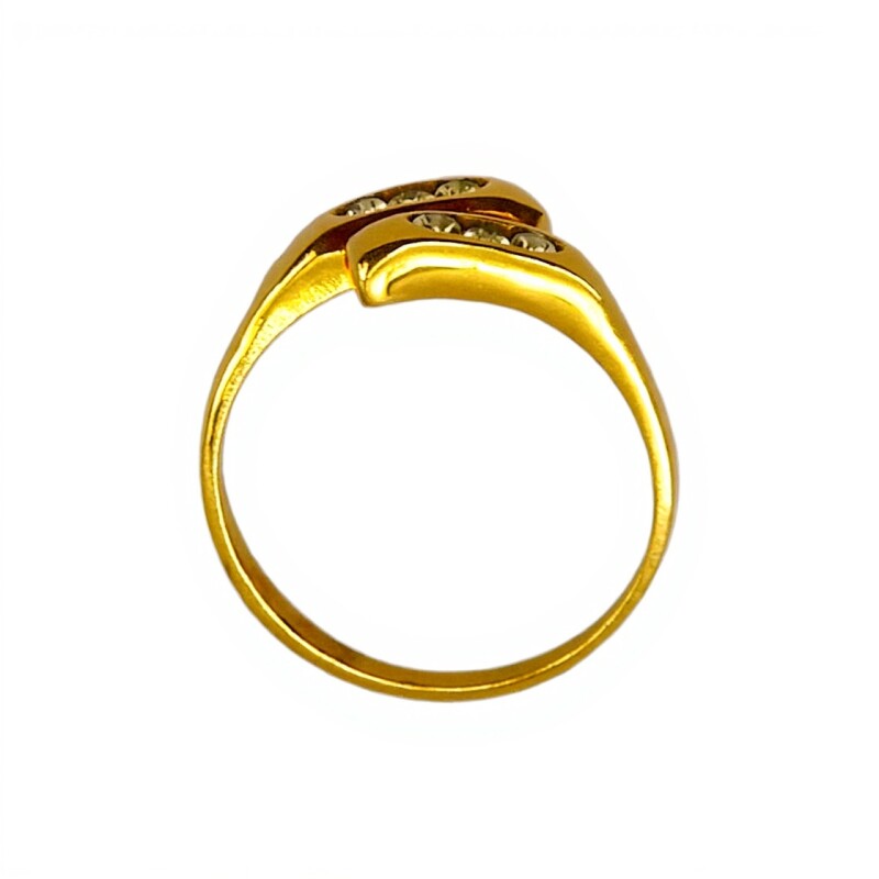 Anillo Derivación -Oro Bajo-Piedra Zirconia-AN8101 conpiedra