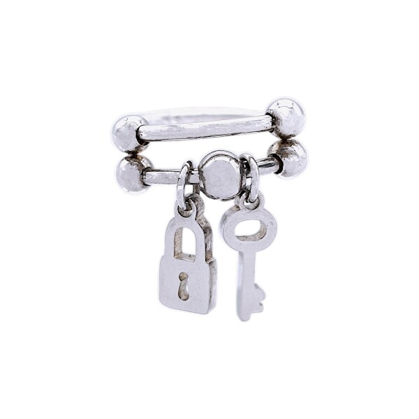 Anillo Candado Llave-Plata 925-Sin Piedra-AN3236 sinpiedra