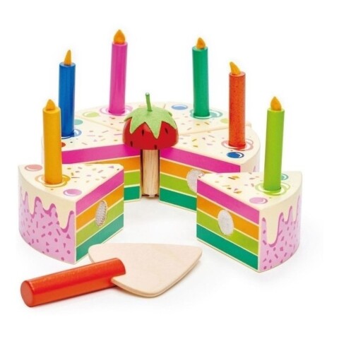 Tender Leaf Toys Pastel Torta De Cumpleaños Juguete Madera Tender Leaf Toys Pastel Torta De Cumpleaños Juguete Madera