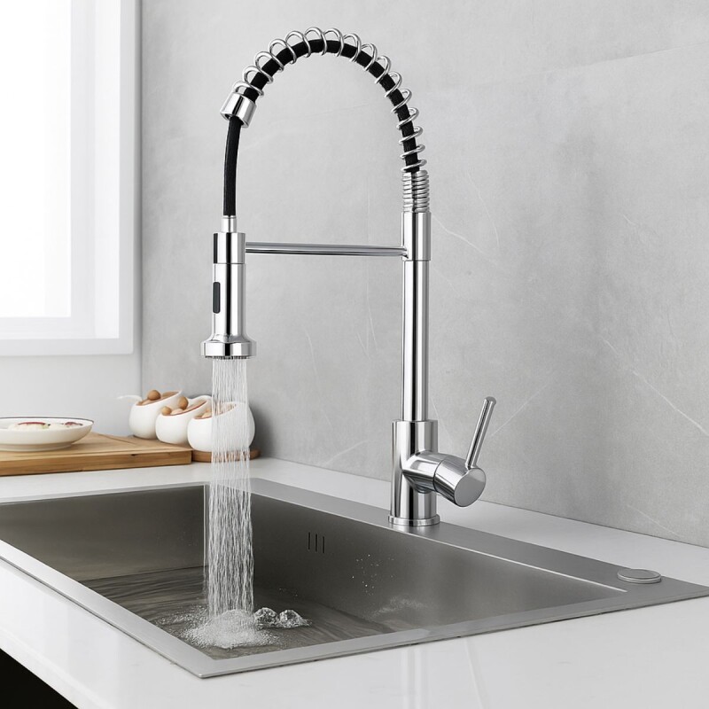 Canilla Cocina Grifo Monocomando Griferia Flexible Cromado Canilla Cocina Grifo Monocomando Griferia Flexible Cromado