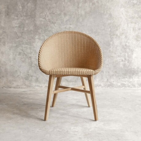 SILLA DE COMEDOR RATTAN-Y-MADERA NATURAL-BEIGE NAXOS