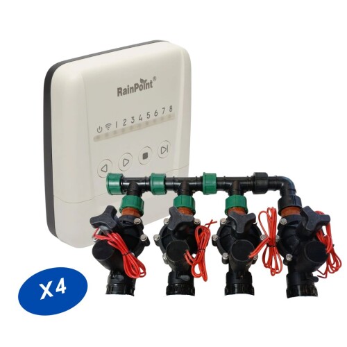 Kit automatismo Rainpoint hasta 8 zonas C/ WIFI X4 Kit automatismo Rainpoint hasta 8 zonas C/ WIFI X4