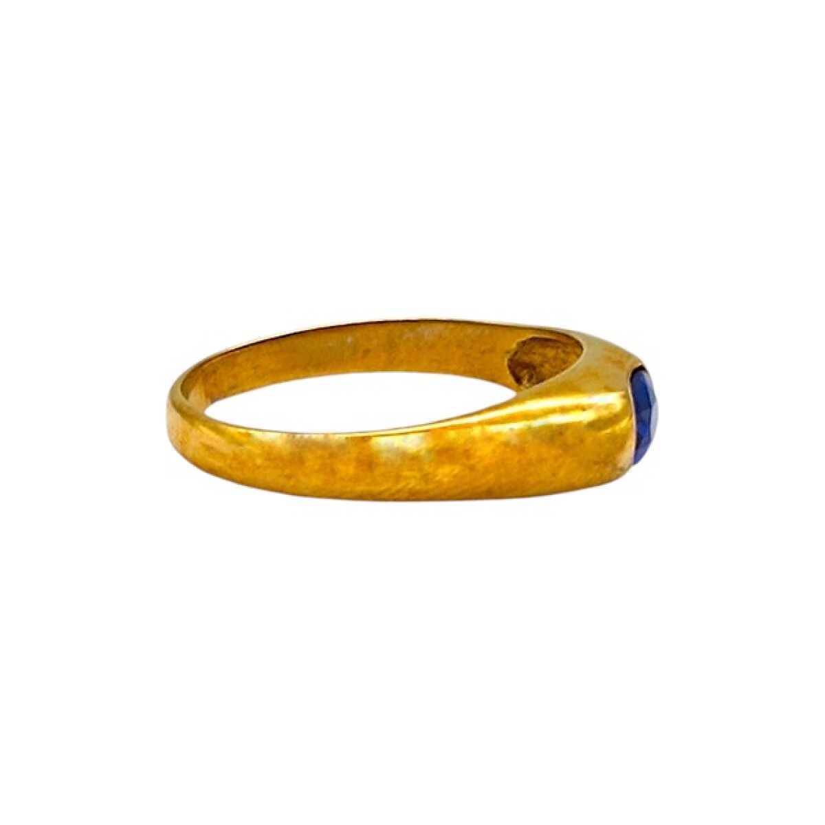Anillo Solitario-Oro Bajo-Piedra Zafiro-AN8106 - conpiedra 