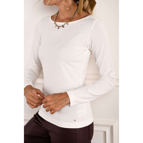 Remera Algodon Elastano Blanco