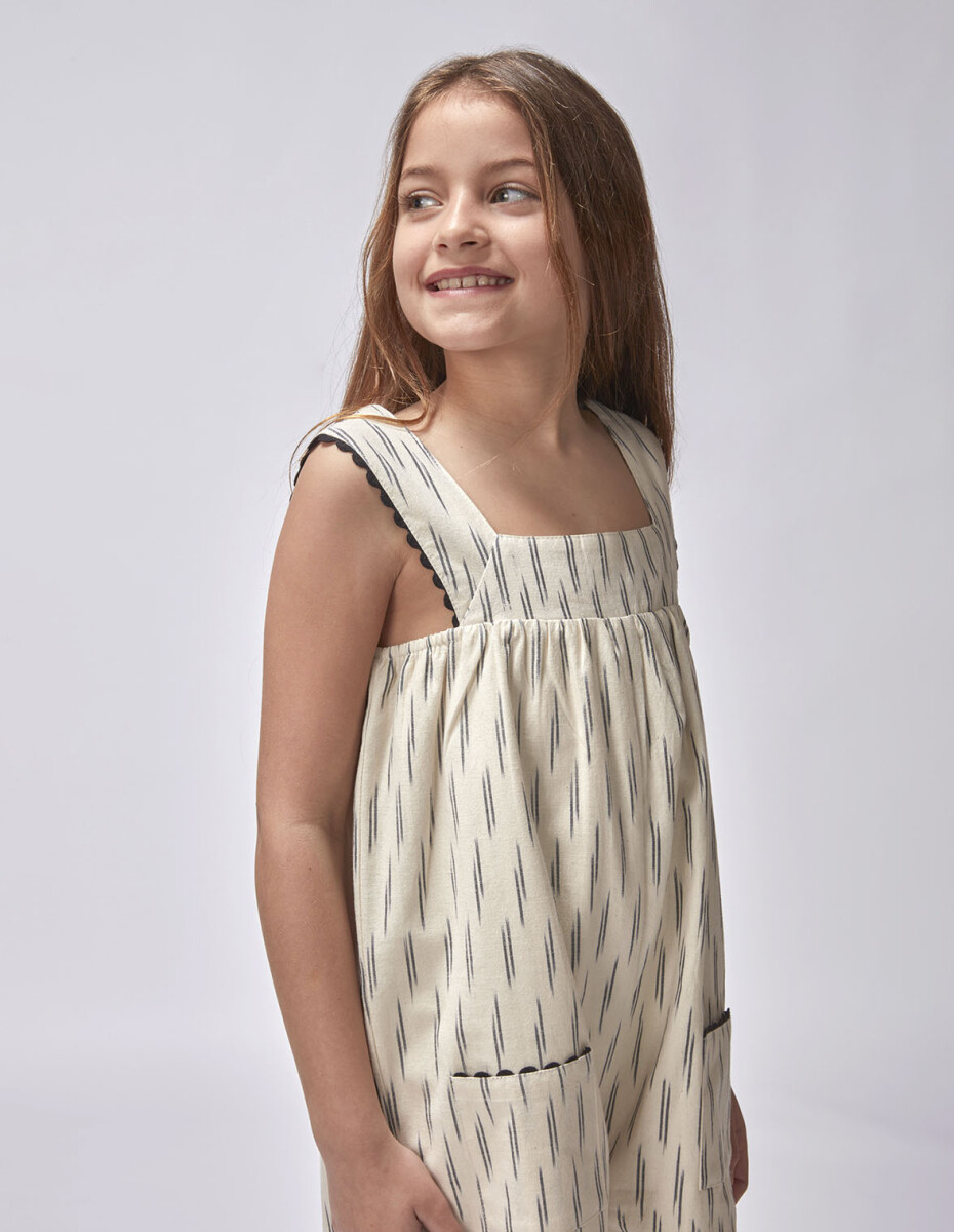Peto Estampado Ikat - Blanco Roto 