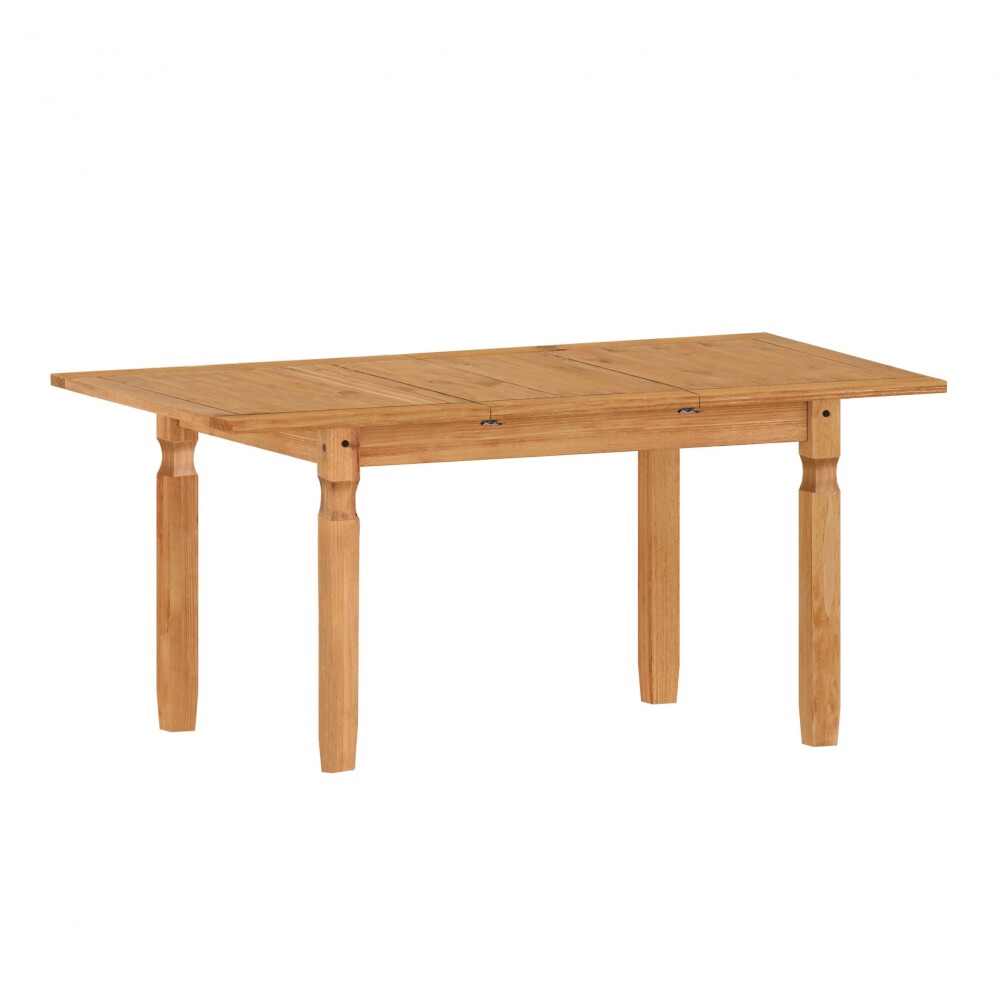 Mesa de comedor Extensible 4 Sillas - Madera maciza 120 a 160 cm Natural