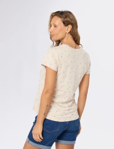 REMERA ESTAMPADA Beige