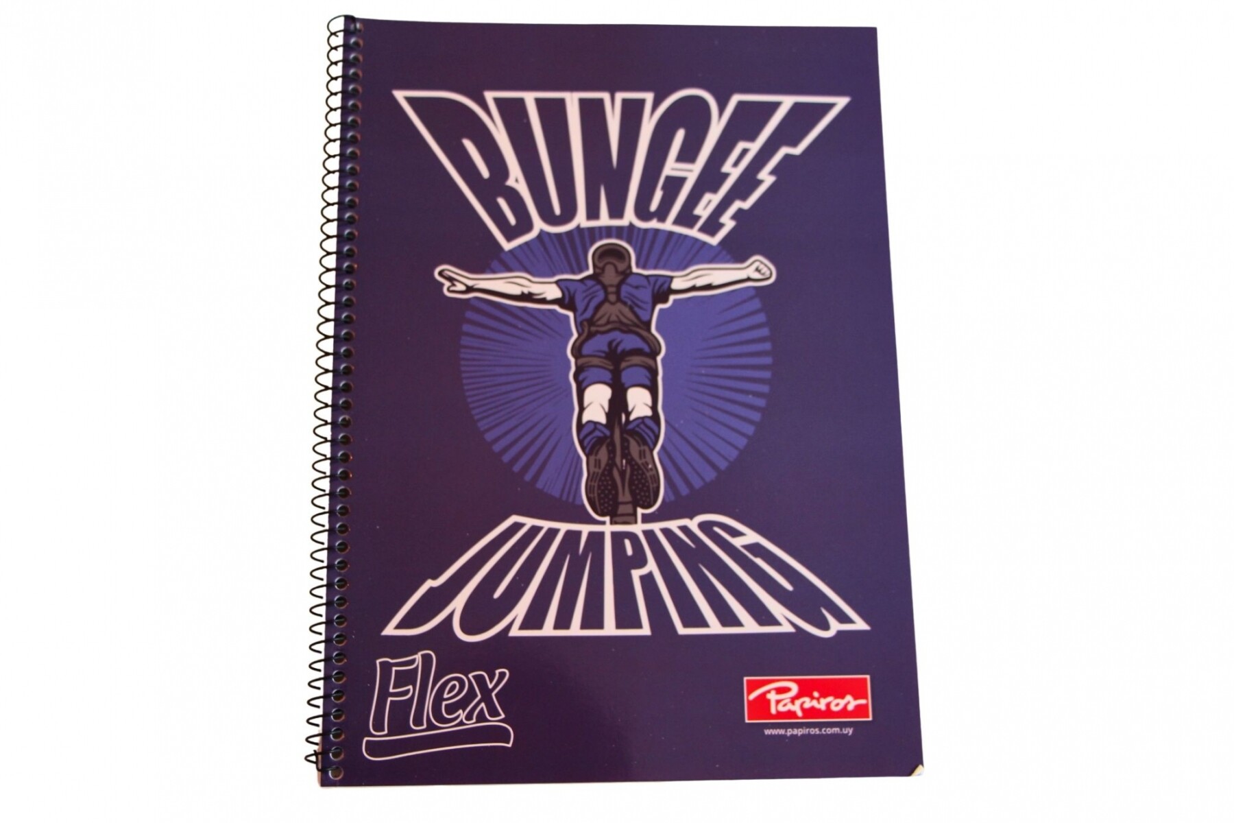 CUADERNOLA PAPIROS FLEX 70 HOJAS RAYADO - TAPA BUNGEE JUMPING 