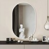 Espejo Vertical Lumax Moddy Marco Ovalado y Luz Led 50x70cm Blanco