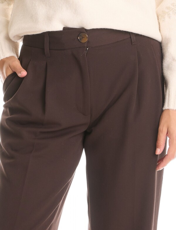 Pantalon Pinzas MARRON