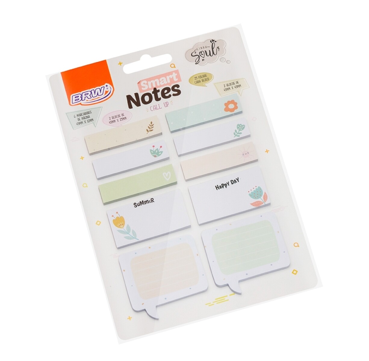 Notas Adhesivas Call up 10 Blocks - Diseño con Flores 