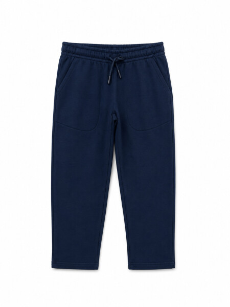 PANTALÓN FELPA RECTO AZUL