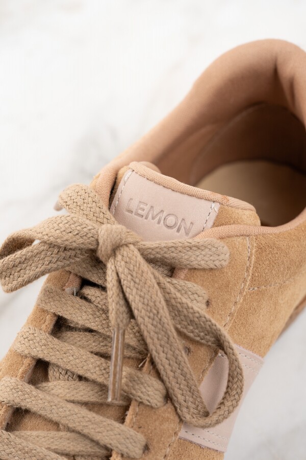 Zapatilla Gamuza Combinada Mocha