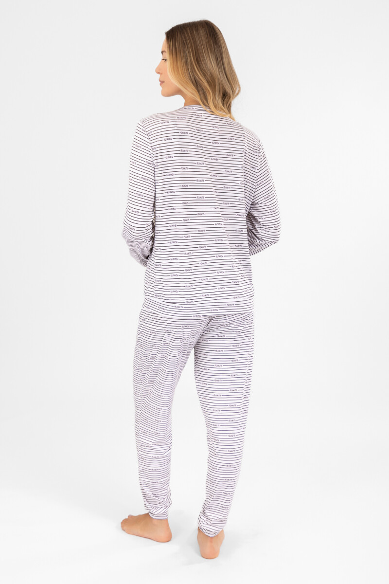 Pijama snoopy & friends Gris melange