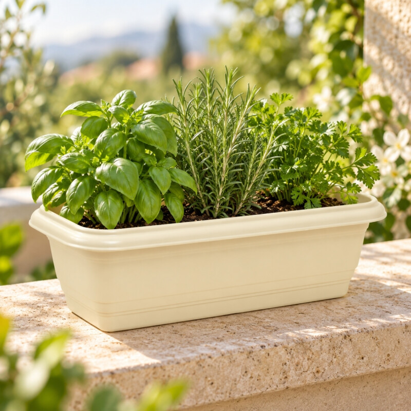 Maceta rectangular 3 lts ARENA