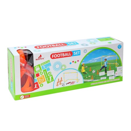 Set Futbol Infantil Portable Arco Red Conos Pelota Inflador Multicolor