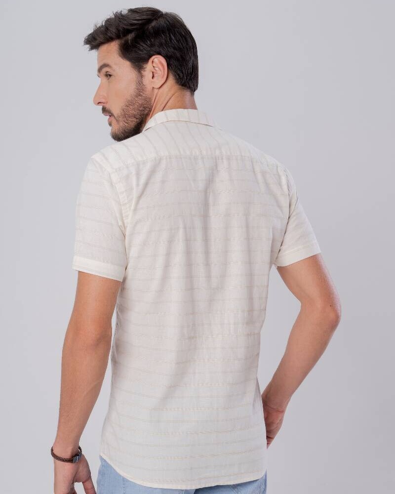 CAMISA MC BEIGE Beige