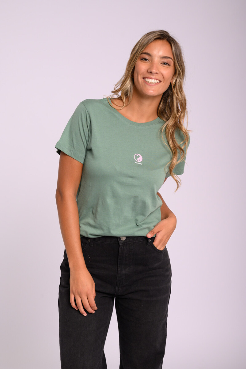 Remera manga corta - Estampada Verde agua