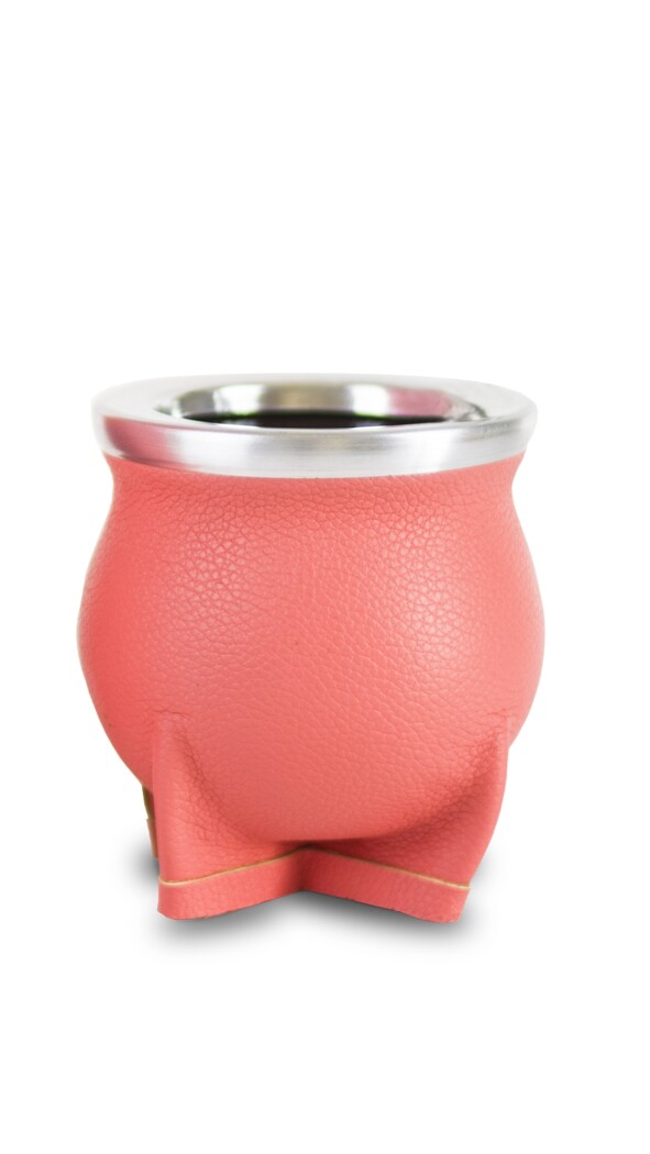 MATE DE CERÁMICA CHICO DELTA CORAL PINK GRANEADO FINO