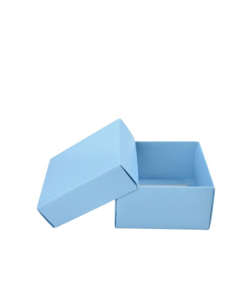 Caja Cuadrada 8x8x4,5 cm CELESTE