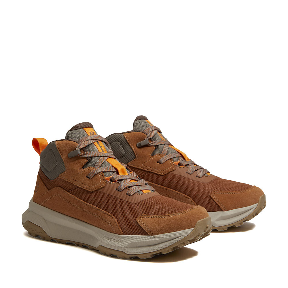 Mid Lace Up Sneaker Medium Brown Suede