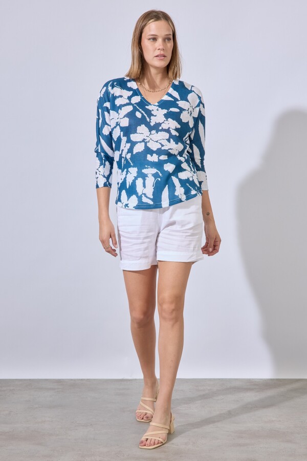 Blusa Tejido Printed PETROLEO