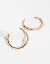 Aros Argollas Metal Argollas Bañadas En Oro - Dorado