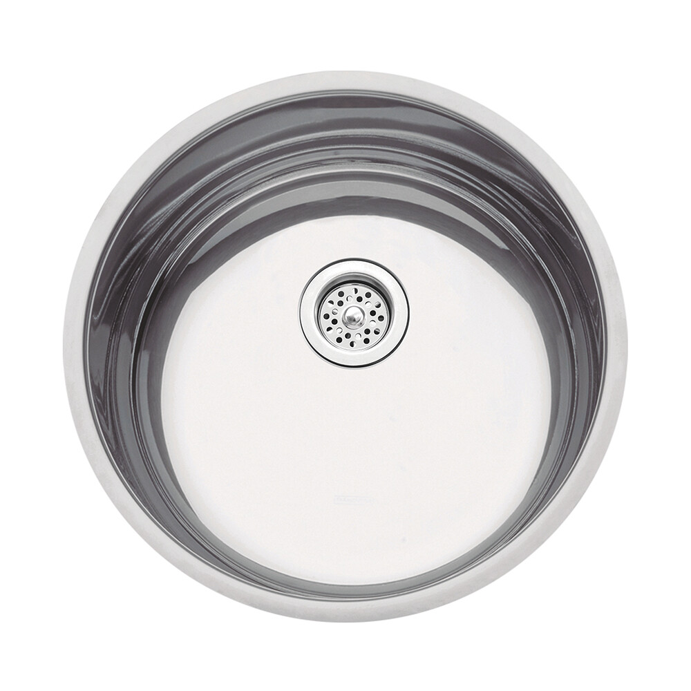 PILETA SIMPLE REDONDA ACERO INOXIDABLE 430 38x14 CM TRAMONTINA Pileta Simple Redonda Acero Inoxidable 430 38x14 Cm Tramontina