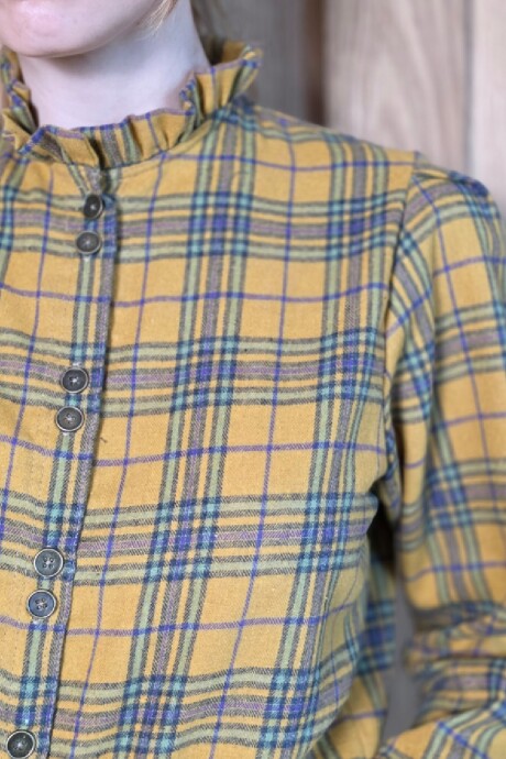 Camisa Mili Escocés Mostaza