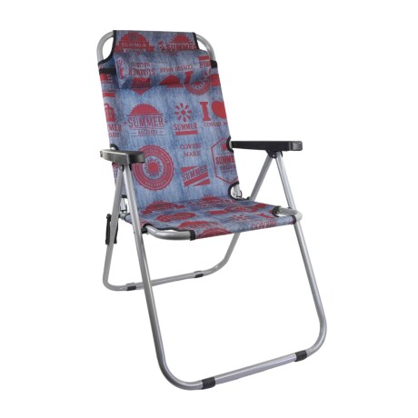 Silla reposera plegable con almohadon y diseño 3 posiciones Silla reposera plegable con almohadon y diseño 3 posiciones