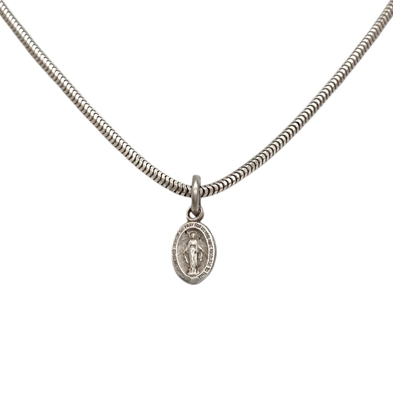 Dije Colgante Virgen Milagrosa-Plata 925-Sin Piedra-CP3032 sinpiedra