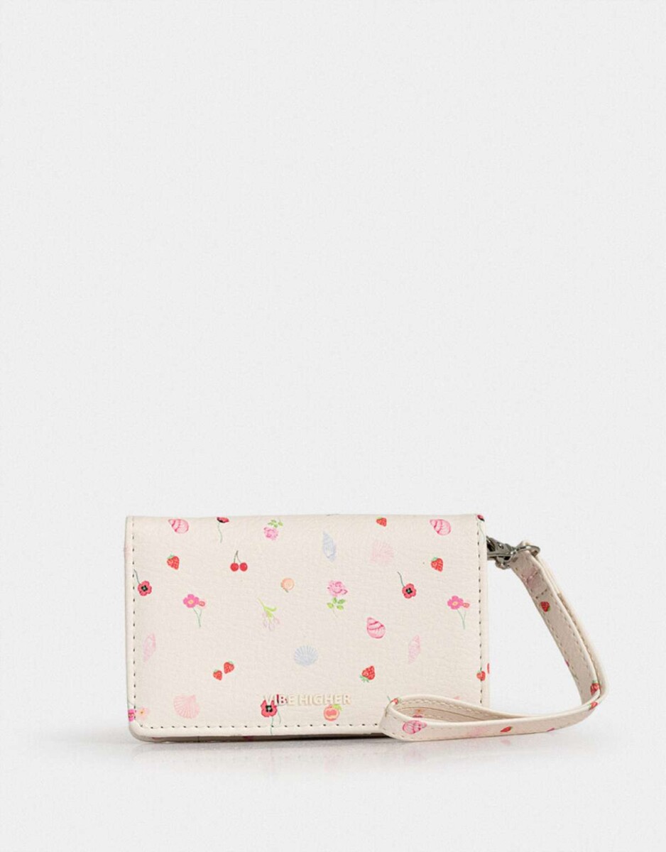 Monedero Cuerina - Estampado Flores 