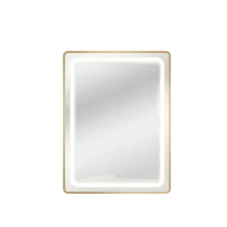 Espejo Vertical Lumax c/marco desempañador y Luz 90x70cm Dorado