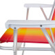 Silla Alta Aluminio Clásica A Rayas NARANJA