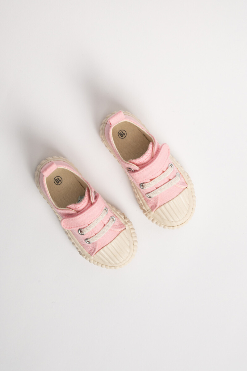 Zapatilla Deportiva Deportiva Acordonada Rosada