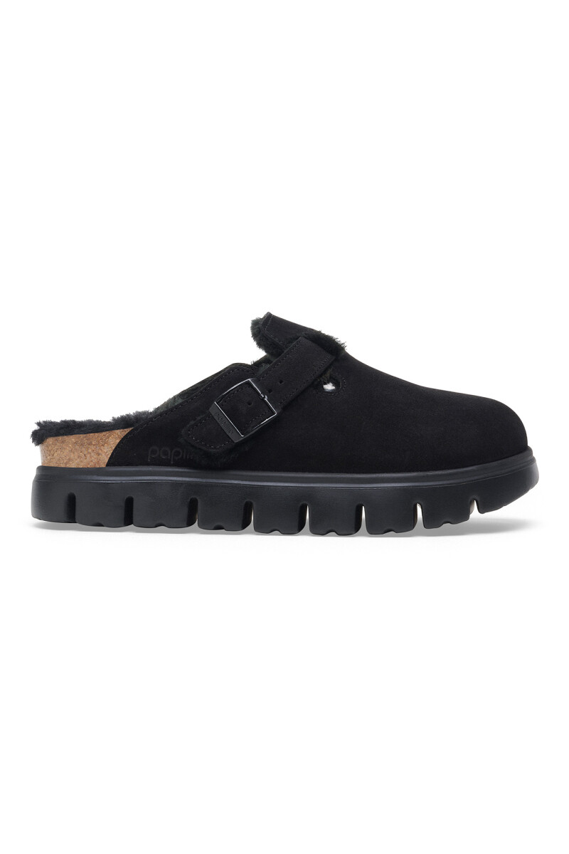 Zueco Boston Chunky Shearling Leve - Estrecho Black