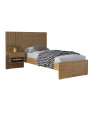CAMA ZARA - 1 PLAZA MARRON